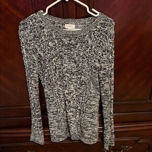 Old Navy Marled Black and White Sweater